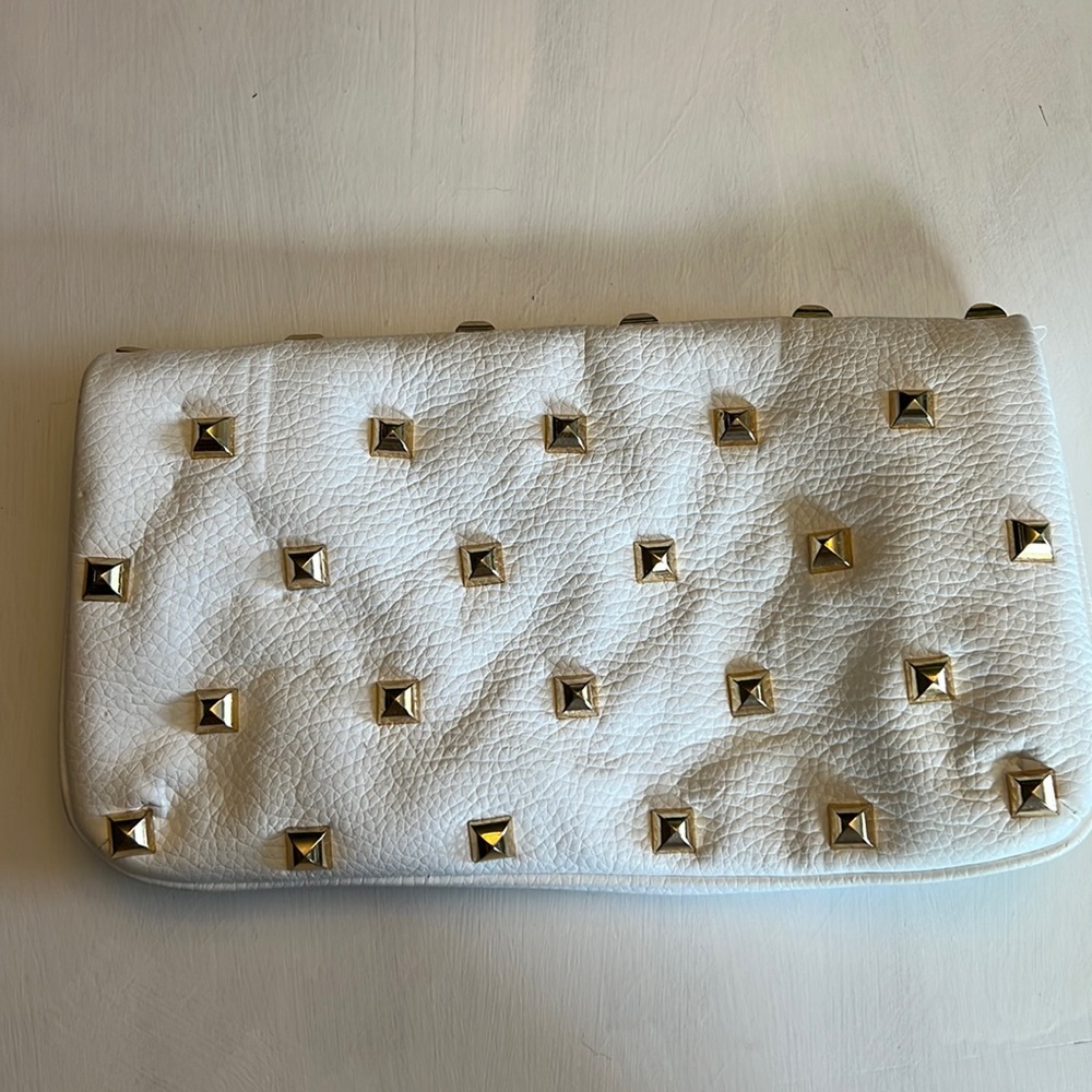 Deux lux white and gold handbag